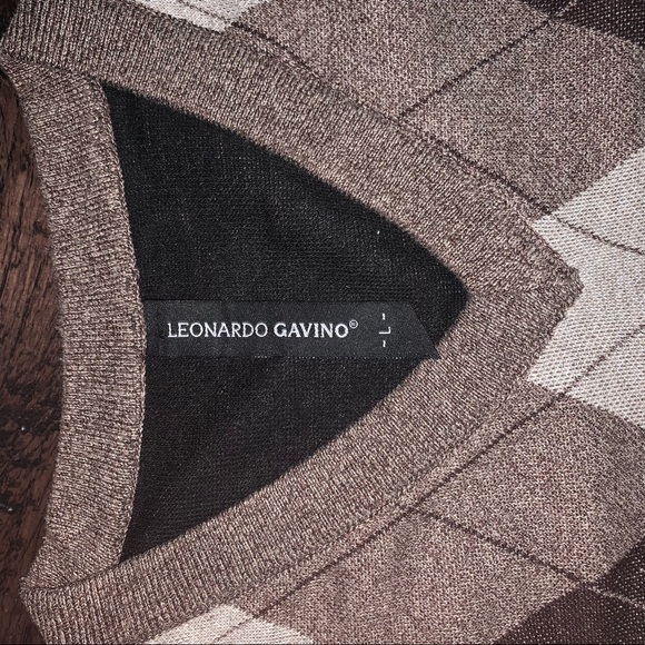Leonardo Gavino brown/beige Sweater Vest - Picture 3 of 3